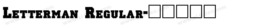 Letterman Regular字体转换